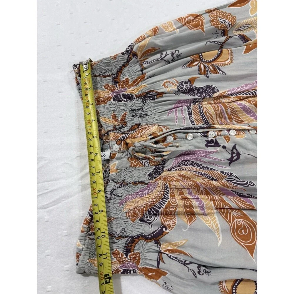 Sea Lustre Womens Boho Floral Maxi Skirt Dress One Size OS 100% Rayon EUC